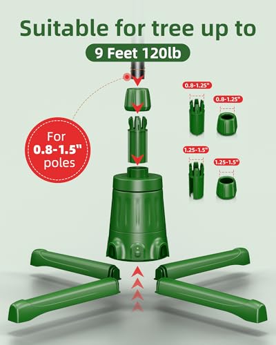 Hopoco HK61 360 Degree Rotating Christmas Tree Stand For 6Ft 7.5Ft 9Ft Artificial Tree thumb #2