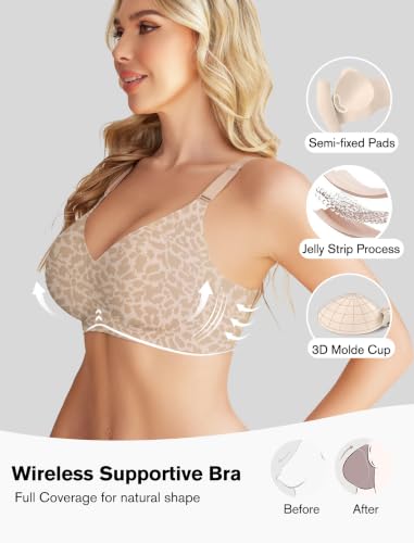 Image of Avidlove Wireless Bras for Women Push Up No Underwire Bra Full Coverage Seamless Bralettes Support Comfortable Everyday Bra