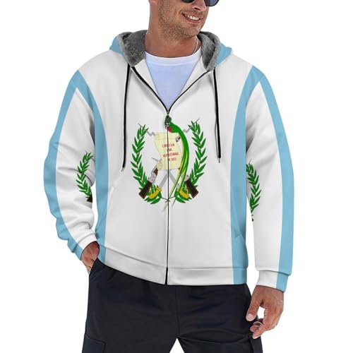 Sweat à capuche hiver homme femme imprimé 3D Guatemala veste polaire