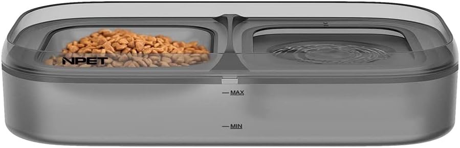 68oz/2L Double Tilted Raised Cat Bowls for Food and Water Set with 2 Replacement Filters, NoSpill Feeding Drinking Dish Suitable for Indoor Cats Small Dogs cat Fountain