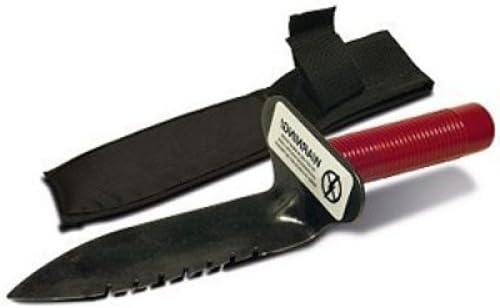 T-Handle Serrated Shovel Digging Tool Left Side Serrated for Gardening and Metal Detecting