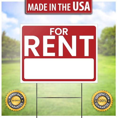 For Rent Signs (2 Pack) – LARGE 24” x 18” Double-Sided Signs with Heavy-Duty Yard Stakes | Weatherproof & High by SignHero - Image 2