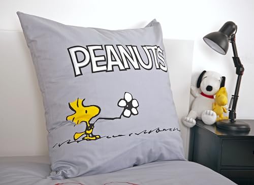 Ropa de cama Snoopy Peanuts 135x200 de algodón con cremallera para cama individual 5