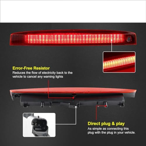 CHOLLOVA Luz de parada traseira de carro para R&enault Megane Mk II 2003-2008 Suporte alto para carr