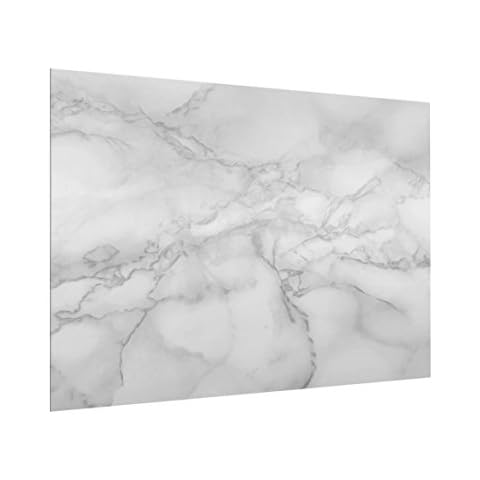 Bilderwelten Spritzschutz Glas Marmor Optik Schwarz Weiß 59 cm x 80 cm Küchenrückwand Cover