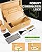 SafeDelux Extra Large Bamboo Stash Box with Combination Lock, Smell Proof Tube & Jar, Storage Containers with Brush & Tray, Great Home Decor & Father’s Day Gift
