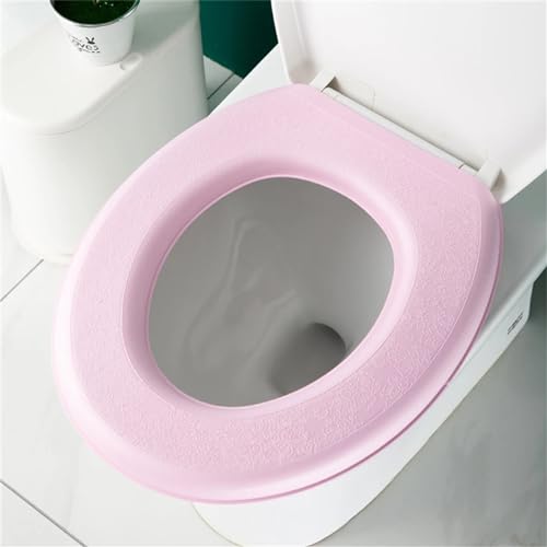 Funda para asiento de inodoro impermeable lavable morada en forma de O 5