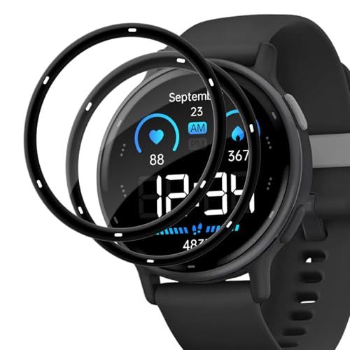 Carantee für Panzerglas für Garmin Vivoactive 5 Schutzfolie 2 Stück Blasenfrei TPU HD Klar Displayschutz Stoßfest Kratzfest Selbstheilend Displayschutzfolie Schweißresistent für Outdoor