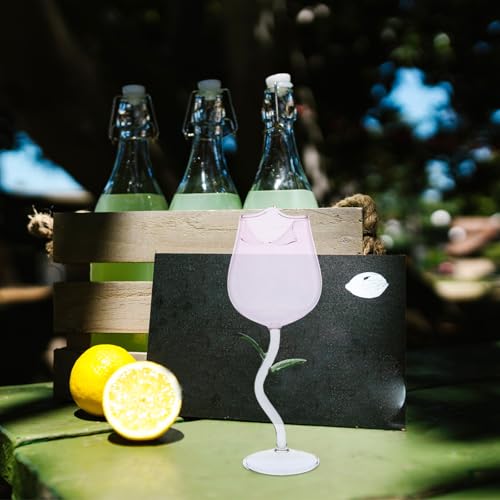 Verres à vin forme rose finis les récipients banals pour fêtes - 7