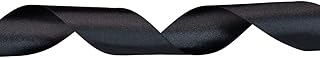 Craft County - 1 1/4 Inch Double Faced Satin Ribbon - Black - 25 Yards (75 ft) - Great for Crafts Projects, Wrapping, Wedd...