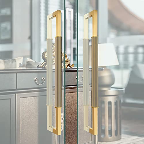 Poignée de porte de douche dorée de 60 cm en verre avec finition luxe moderne - 5