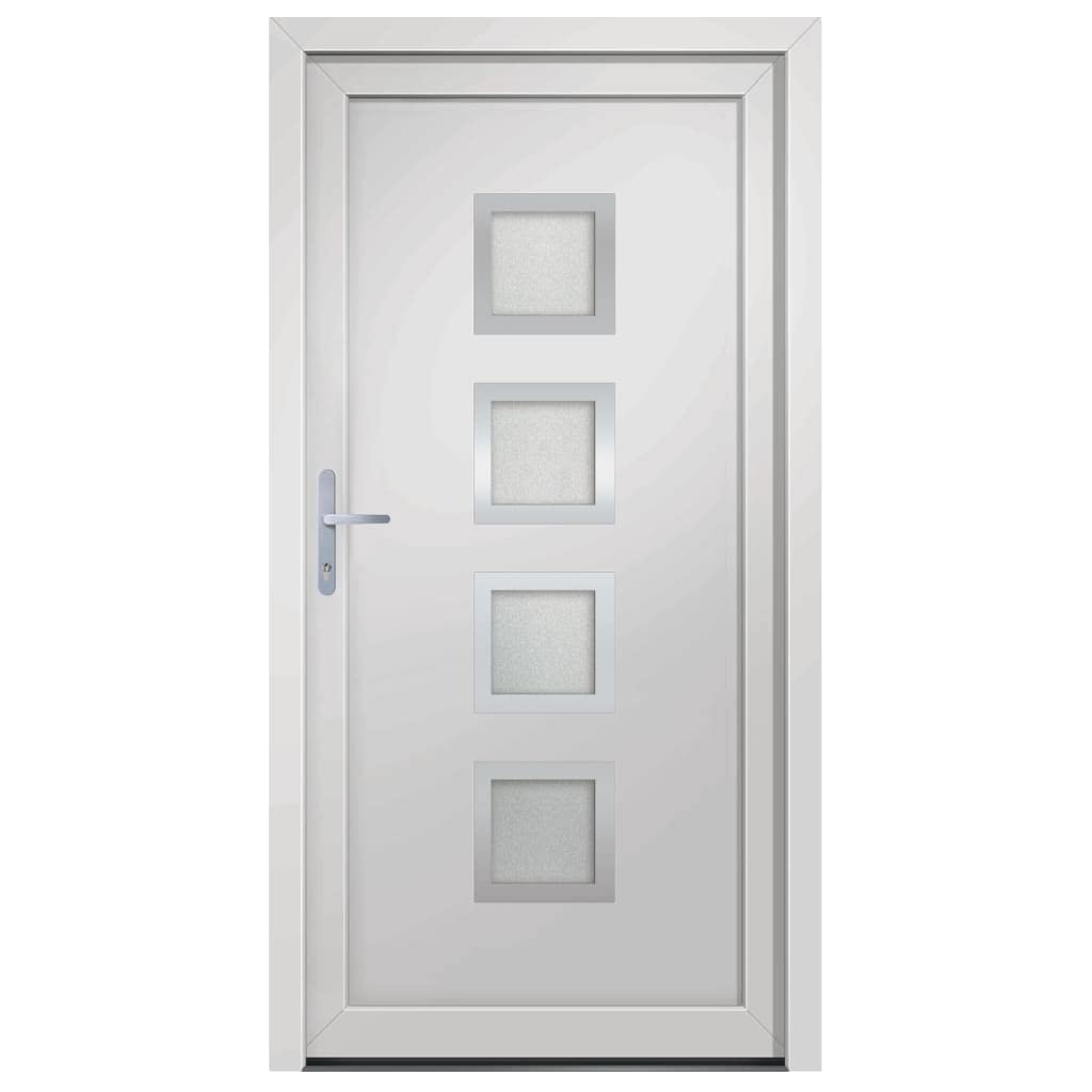 Porte d entrée Blanc 98x208 cm PVC