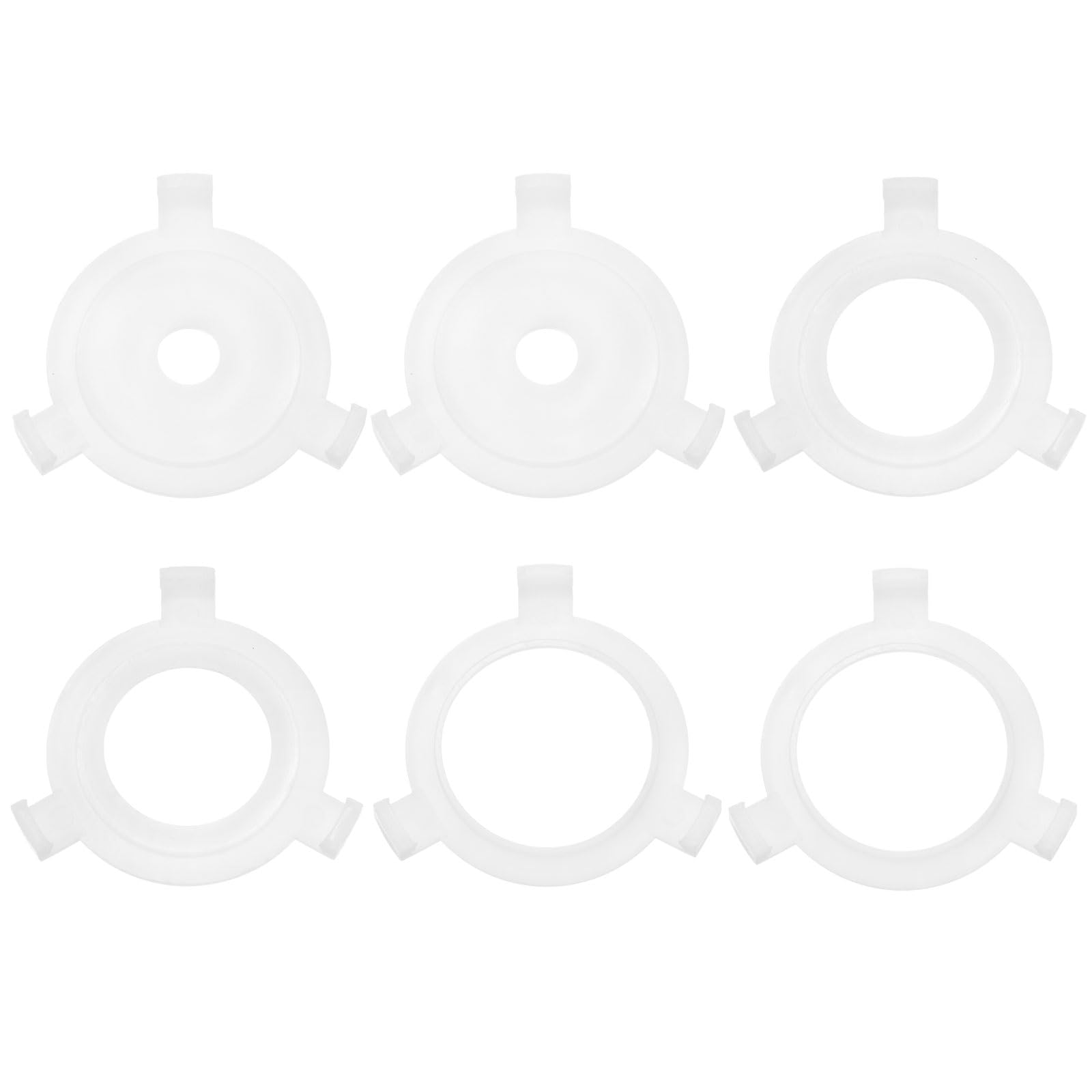 PATIKIL 6Pcs Lamp Shade Adapter Ring, E27 to 10mm(3/8")/E14/E26 Spider Fitter Lampshade Reducer Ring Plastic Lampshade Adapter Converter Washer for Table Pendant Floor Light Fixture, White