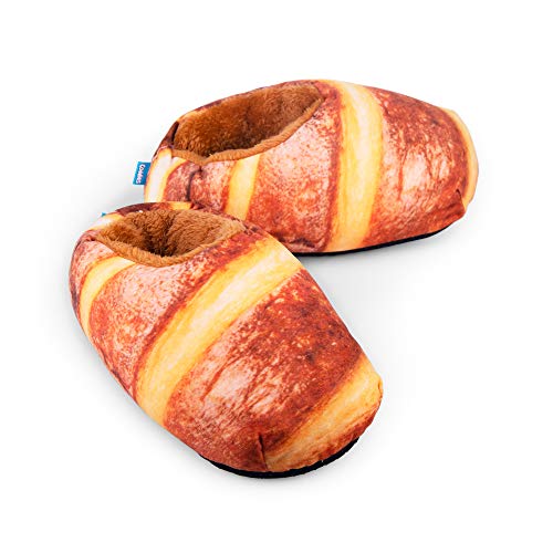 Coddies Loafers | Bread Slippers, Novelty Plush Slippers, Funny Gift, Non-Slip Grip | Men, Women & Kids (8-11 Men | 10-13 Women | EU 41-45) Brown