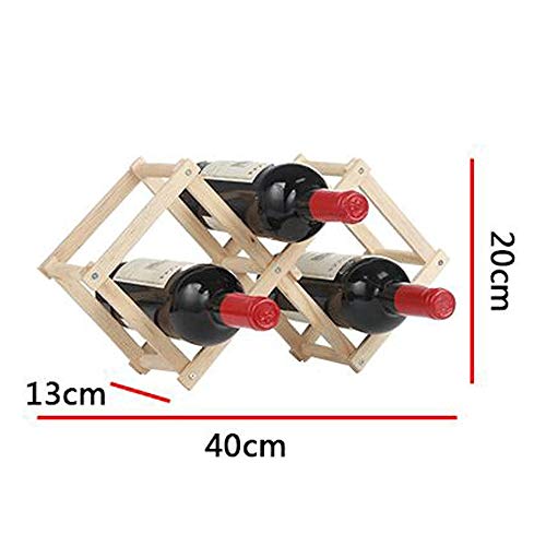 Soporte para botellas de vino madera 3 botellas miniatura 3