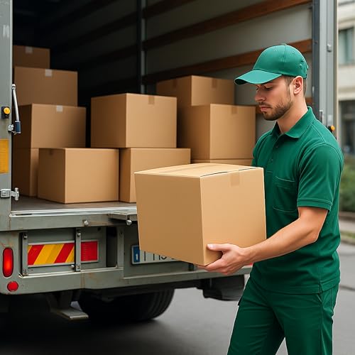 Image of Simple Deluxe 25 Pack Moving Boxes 12x10 inchx8 inch, Corrugated Cardboard Box for Shipping, Mailing, Packing, Packaging and Storagem, Small, Brown