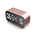 Produktbild V.JUST Digitaler Wecker Radio Bluetooth-Lautsprecher, Digitaluhren Nachttisch mit Thermometer, Dimmbare LED-Anzeige, Doppelalarm mit Schlummerfunktion,Pink