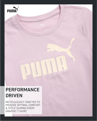 PUMA Girls T-Shirt - Core Logo T-Shirt for Girls - Basic Athletic Crewneck Short Sleeve Tee (7-16)3