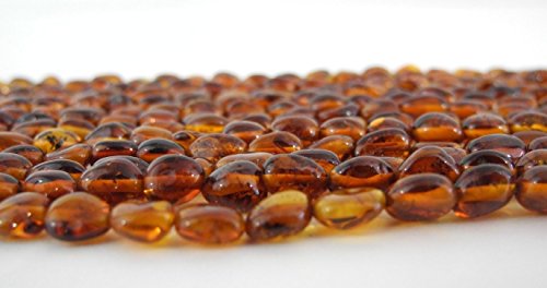Genuine Baltic Amber Beads Strands Oval Nuggets Extra Small Cognac Alluregem 28259 #TOP2