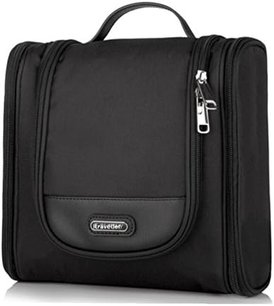 Itraveller Hanging Toiletry Bag-Portable Travel Organizer Cosmetic Make up Bag case for Women Men Shaving Kit with Hanging Hook for vacation (Flamingo)