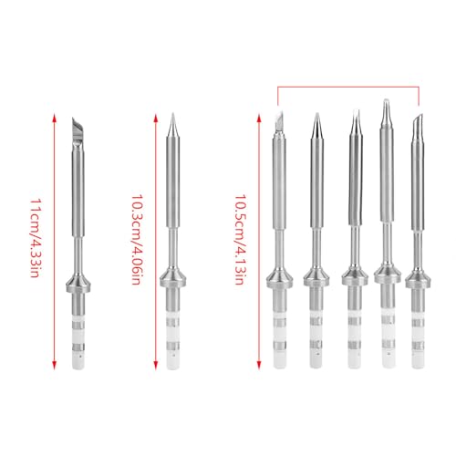 Image of 7 Types Mini Stainless Steel Soldering Iron Tips, Iron Station Kit, Replacement for TS100 Soldering Iron (Set of seven)