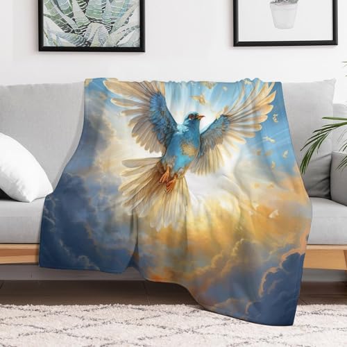 Couverture en Flanelle Flannel Oiseau : Plaid Lit 130×150cm Qualité Supérieure - 3