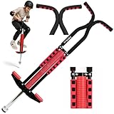 Merkan Pogo Stick, Jump Stick, Springstange, Kindermuster, Softschaum, bis 70kg (Rot)