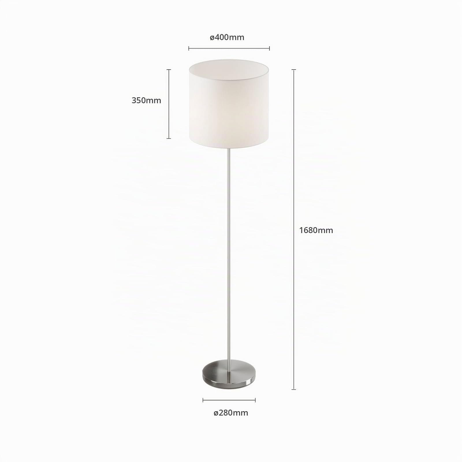 Lindby Lampada da terra (Moderno) colore Bianco, in Tessuto ad es. Soggiorno & Sala pranzo lampada