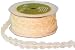 May Arts 5/8-Inch Wide Ribbon, Sheer Ivory Trim