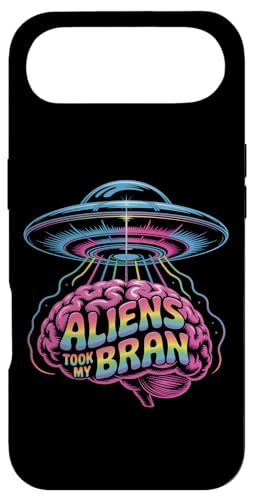 Aliens Took My Brain UFO �U�� ���C���{�[�A�[�g���[�N �X�}�z�P�[�X iPhone Air �p