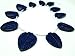 LKBEADS Lapis Lazuli Carved Big Focal Leaves Shapes- 8 Inch Long Strand -Stones Measure- 10x16-18x25mm Code-HIGH-10575