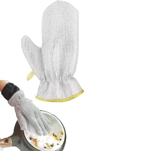 ZIKAMZIK Dishwashing Gloves with Aluminum Foil Cloth Outer and PVC Lining for Kitchen Utensil Cleaning - 1 PCS