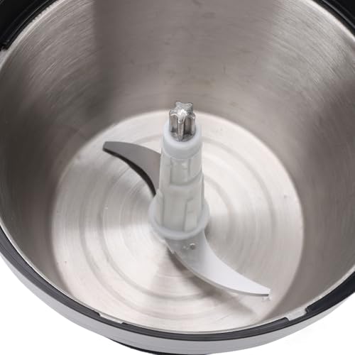 Elektrischer Fleischzerkleinerer, 6 L, 2000 W, Edelstahl-Küchenmaschine, Mixer C mit 2 Gängen für Effizientes Zerkleinern von Fleisch und Gemüse