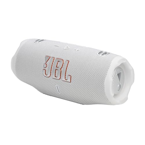 Jbl Charge 6 Speaker Bluetooth Portatile Wireless, 28 Ore Di Autonomia, Impermeabile IP68, Resistente Alla Polvere E Antiurto, Suono Jbl Pro Con Ai Boost, Connessione Multi-Speaker Auracast, Bianco - 6