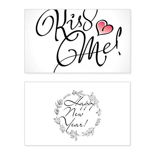 Tarjeta de felicitación de año nuevo Kiss Me para transmitir bendiciones del corazón