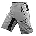 Produktbild Ally MTB Hose Herren Radhose, Mountainbike Hose Fahrradhose Herren Kurz, Outdoor Sport Herren Radlerhose MTB Bike Shorts (Grau, XL)