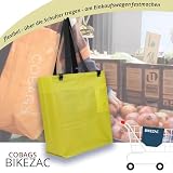BikeZac 2.0 von COBAGS | FAHRRADTASCHE Clip-On EINKAUFS | Fahrrad-Einkaufstasche | Gepäckträger, Cobags Silmply Green 2 x