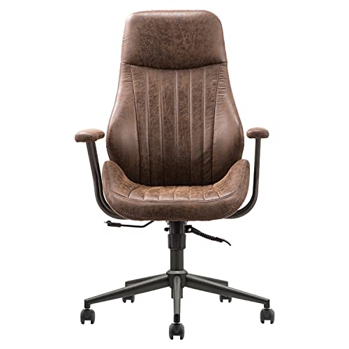 Ovios Ergonomic Office Chair Computer Desk Chair High Back Suede Fabric Desk Chair For Executive Or Home Office (Dark Brown) #TOP4