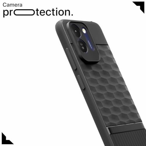 Image of Outlouders Back Cover for Poco M8x 5G | Full Camera Protection | TPU Soft Flexible Shockproof Bumper Case (Black)