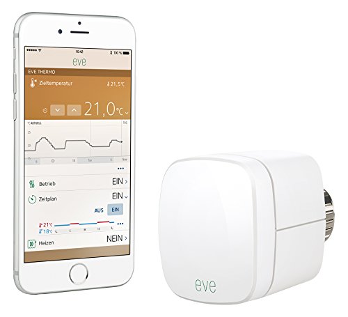 Preisvergleich Produktbild Elgato Eve Thermo (Vorgängermodell) - Heizkörperthermostat mit Apple HomeKit-Unterstützung, Bluetooth Low Energy