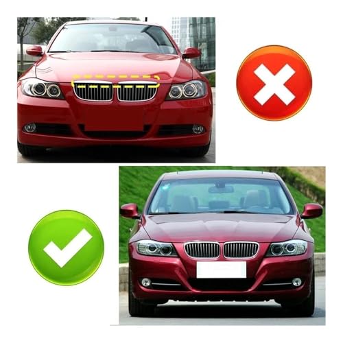 Grilles de calandre à double lamelles style premium pour Série 3 E90 E91 LCI - 5
