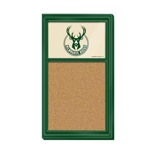 The Fan-Brand NBA Milwaukee Bucks: Cork Note Board- Sports Decor for Home, Game Room, Fan Cave & Garage - USA Made