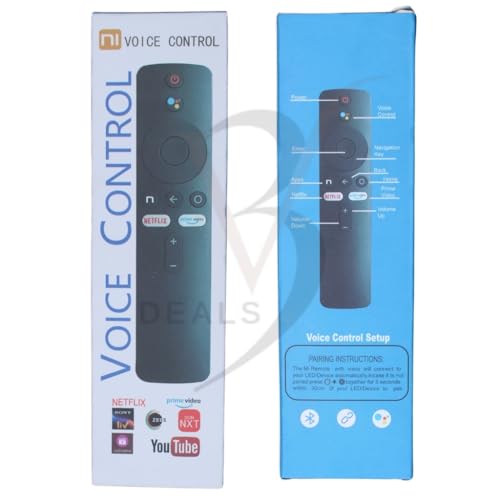 Image of Compatible Mi Tv Remote Control Original with Voice Control l Bluetooth Smart Remote for Mi Tv - Pairing Required (MI Voice)