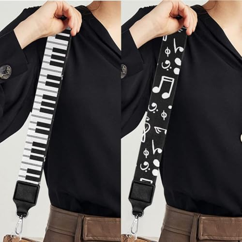 Image of Jeiento Replacement Shoulder Strap,2 Piece Set Guitar Style Handbag Crossbody Strap Adjustable Guitar Straps for Women Girls