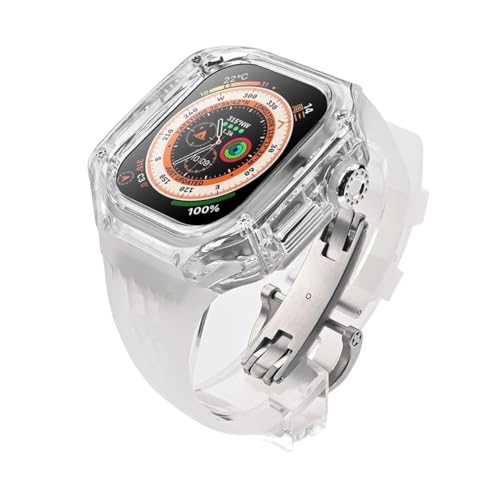 Boîtier de montre transparent et bracelet VELORE pour Apple Watch, fini les rayures