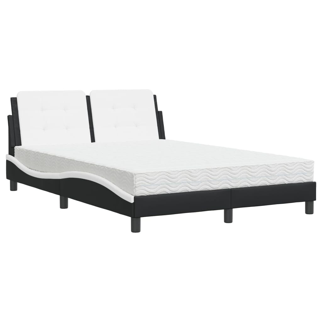 Similpelle resistente alle macchie letto matrimoniale Zadar 140x190 cm Nero