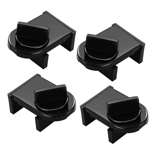 4 Pack Adjustable Sliding Window Locks, Window Wedge Window Stop for Home Office, Black