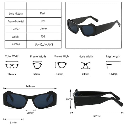 Nuances UV400 rétro œil de chat aux finitions géométriques et structure polygone premium - 7