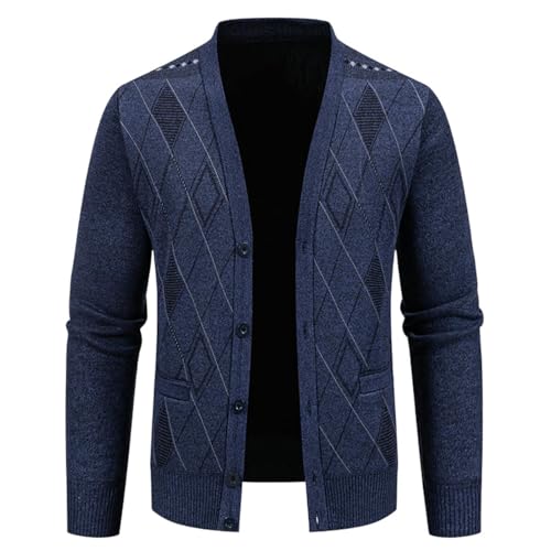 Cardigan tricoté chaud cadeau idéal homme d'âge moyen automne