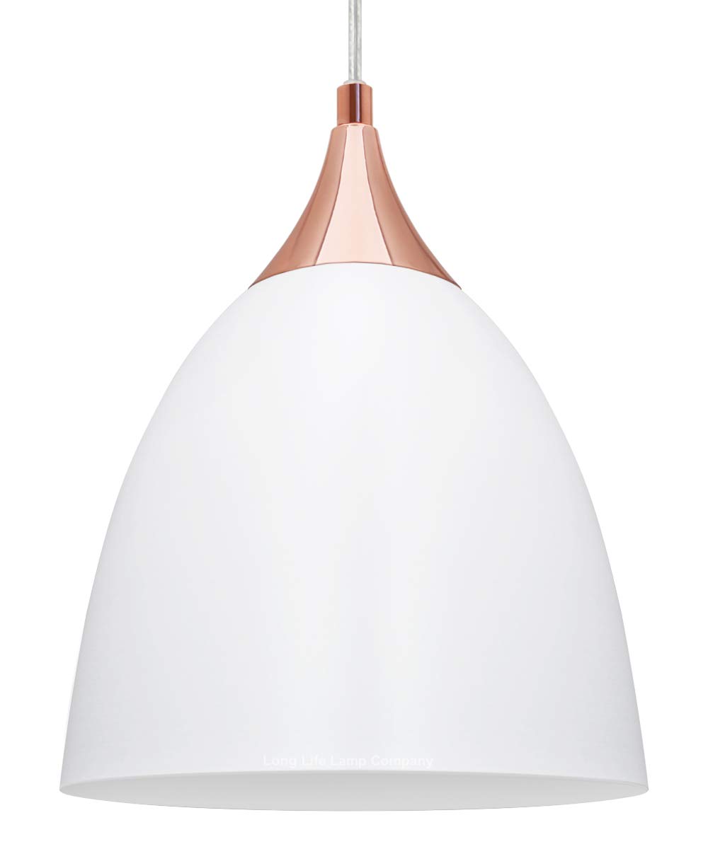 Long Life Lamp Company White Metal Ceiling Lamp Shade Pendant Light Fitting Rose Holder Sconce Pendant M0169